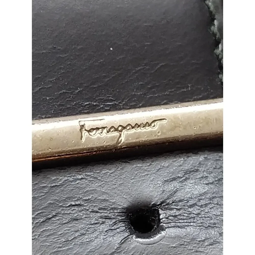Salvatore Ferragamo Black Patent Leather Zipper Closure Hobo Shoulder Bag